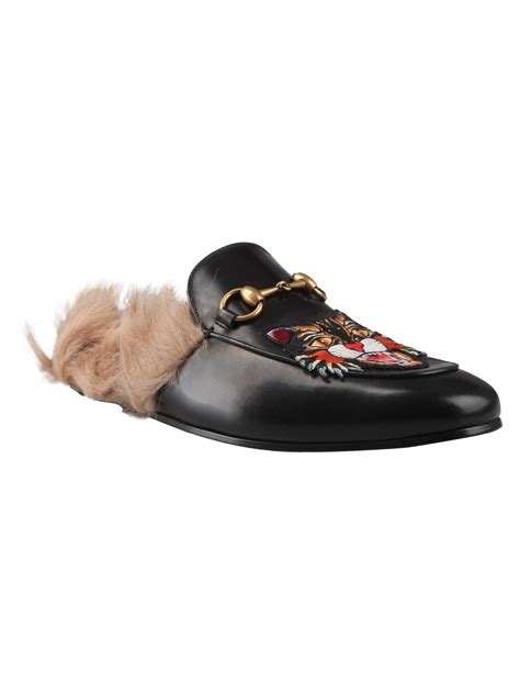 gucci fur loafer.